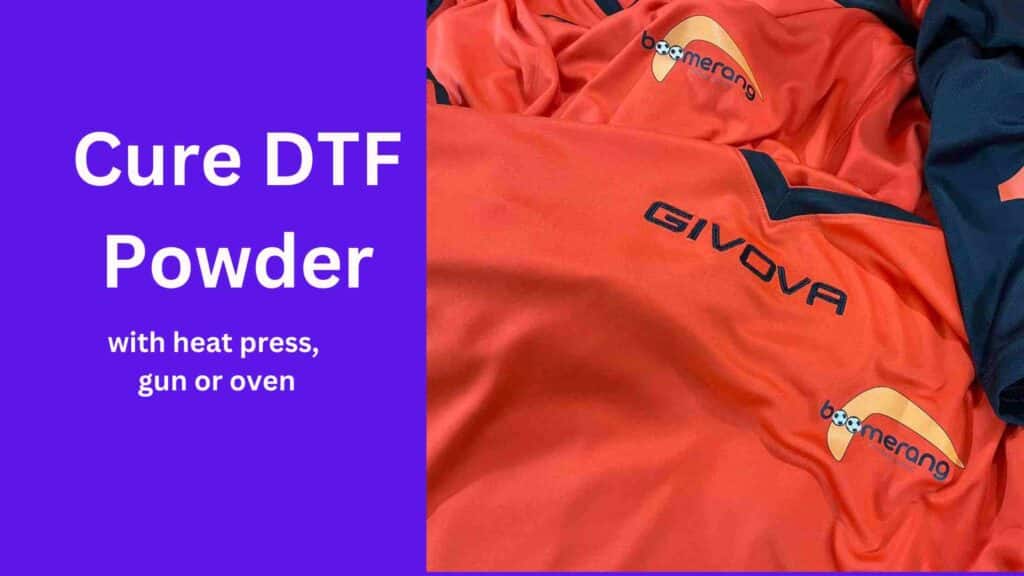 how to cure dtf powder with heat press
