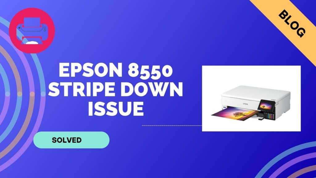Epson 8550 prints stripe down the middle